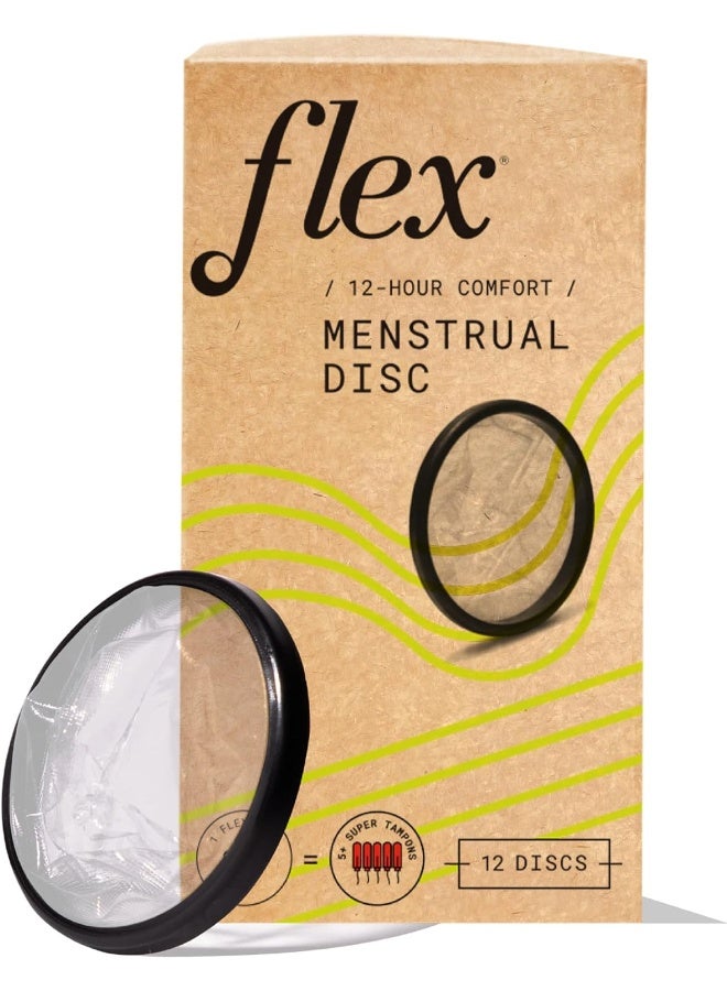 FLEX The Flex Company Cleaner Disposable Reusable Silicone Menstrual Cup for Women - 12 Discs - Image 1